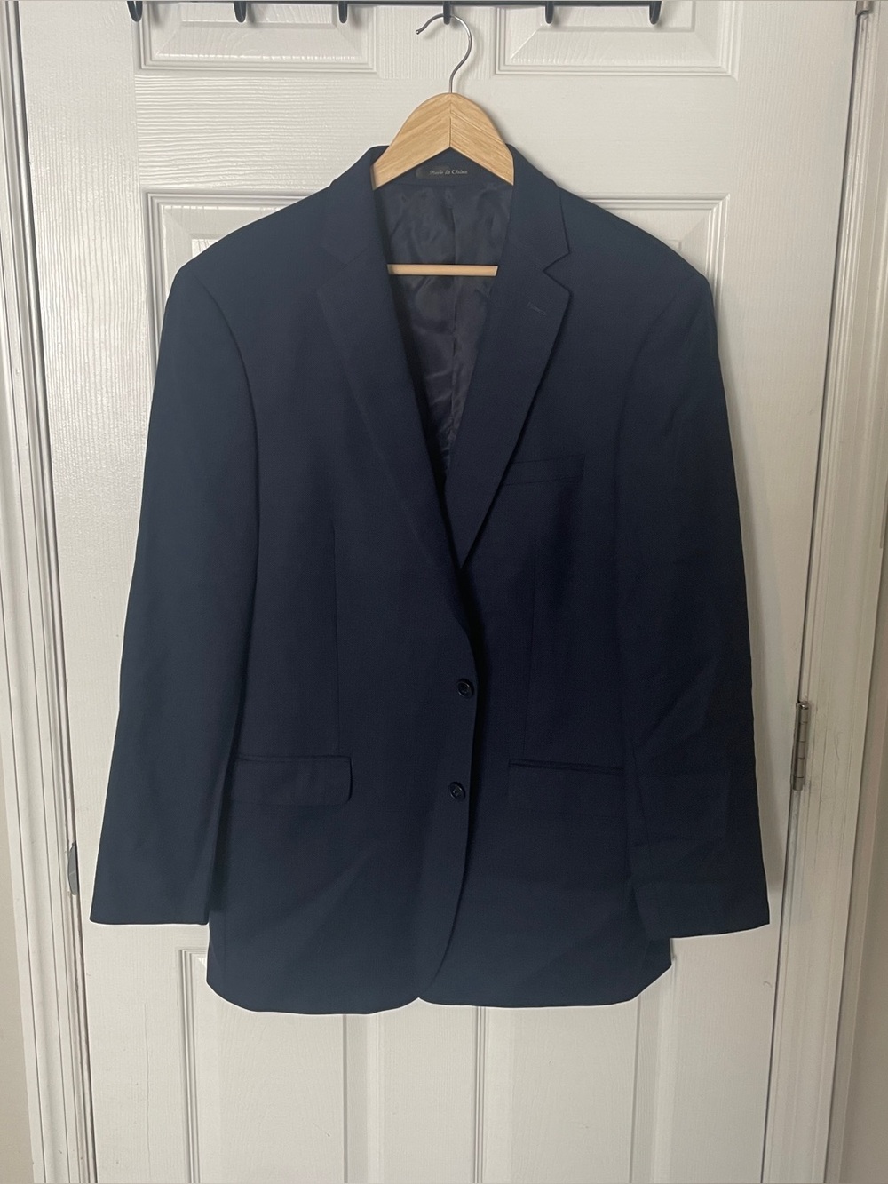 Calvin Klein Extreme Slim Fituyy 100% Wool Navy Blazer 44L